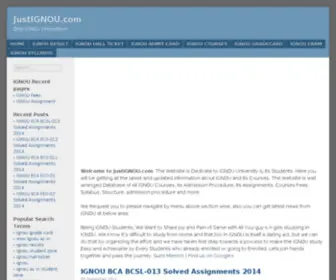 Justignou.com(JustIGNOU #1 IGNOU Website for All IGNOU Students) Screenshot