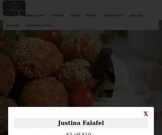 Justinafalafel.com(Justina Falafel) Screenshot