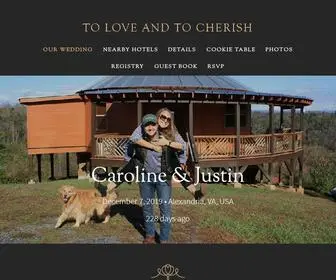 Justinandcaroline2019.com(Caroline Mack and Justin Johnson's Wedding Website) Screenshot