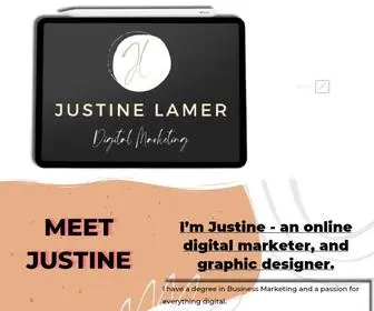 Justinelamer.com(DIGITAL MARKETING AND GRAPHIC DESIGN) Screenshot