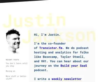 Justinjackson.ca(Hi, I'm Justin Jackson) Screenshot