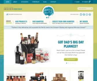 Justintimegourmet.com.au(Online Hampers) Screenshot