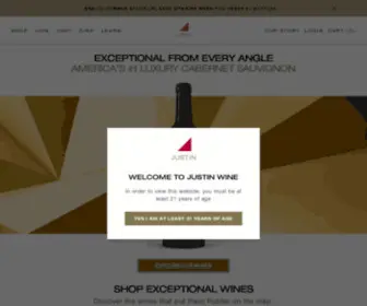 Justinwine.com(World-Class Wine from the Heart of California) Screenshot