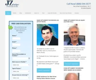 Justinziegler.net(Miami injury law firm) Screenshot