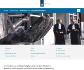 Justitie.nl(Ministerie van Veiligheid en Justitie) Screenshot