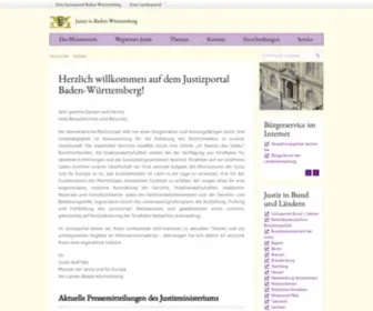 Justizportal-BW.de(Justizportal Baden) Screenshot