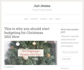 Justjemma.com(Finance, Food & Lifestyle) Screenshot