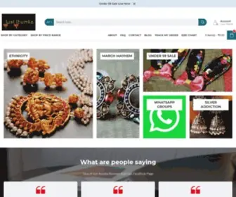 JustjHumka.com(Just Jhumka) Screenshot