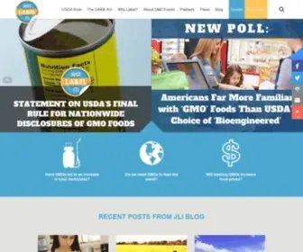 Justlabelit.org(Genetically Engineered Foods) Screenshot