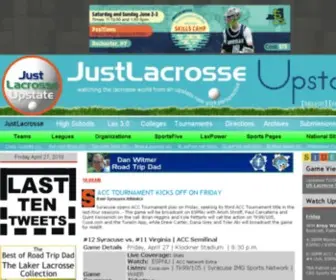 Justlacrosse.com(JustLacrosse Upstate) Screenshot