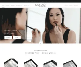 Justlashextensions.com(Just Lash) Screenshot