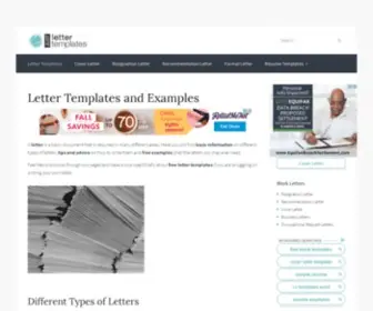 Justlettertemplates.com(Letter Templates and Examples) Screenshot