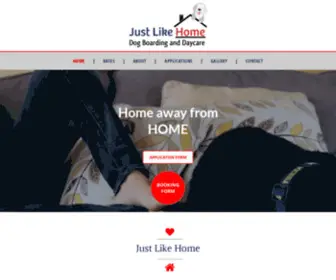 Justlikehomedogs.ca(Just Like Home Dog Boarding and Daycare) Screenshot