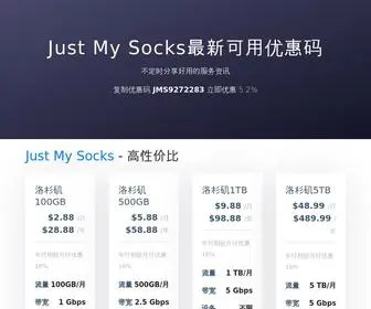 Justmysock.cc(Just My Socks中文) Screenshot