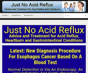 Justnoacidreflux.com(Health Advice Newsletter) Screenshot