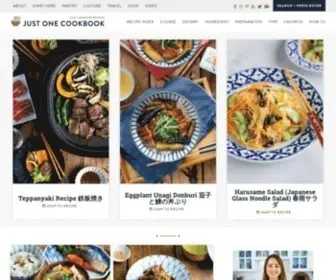 Justonecookbook.com(Japanese Food and Recipe Blog) Screenshot