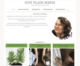 Justplainmarie.ca(Just Plain Marie) Screenshot