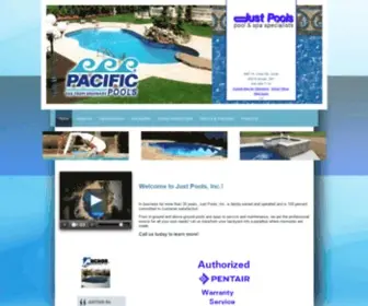 Justpoolsandspas.com(Just Pools) Screenshot