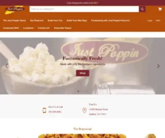 Justpoppinpopcorn.com(Just Poppin Popcorn) Screenshot