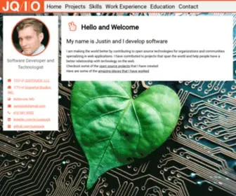 JustQuick.io(Justin Quick Developer Site) Screenshot