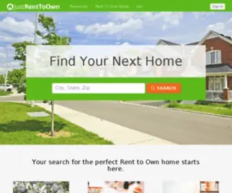 Justrenttoown.com(Find Affordable Rent to Own Properties on JustRentToOwn) Screenshot