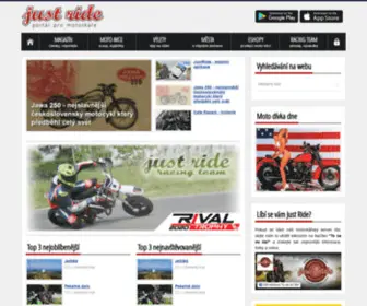 Justride.cz(Motorkářský server od motorkářů pro motorkáře) Screenshot