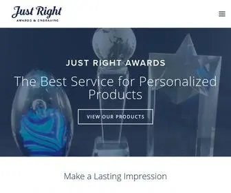 Justrightawards.com(Just Right Awards & Engraving) Screenshot