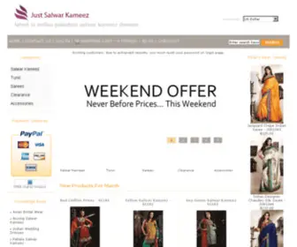 Justsalwarkameez.com(Justsalwarkameez) Screenshot