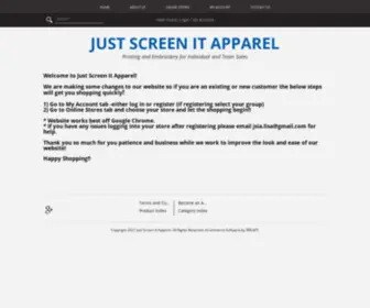 Justscreenitapparel.com(Just Screen It Apparel) Screenshot