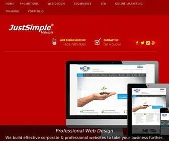 Justsimple.com.my(Web Design Malaysia) Screenshot