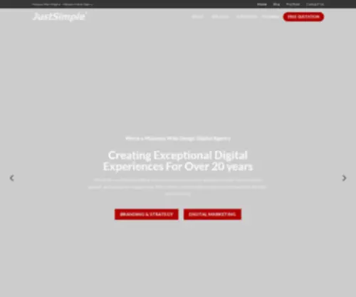Justsimple.com(Web Design Company) Screenshot