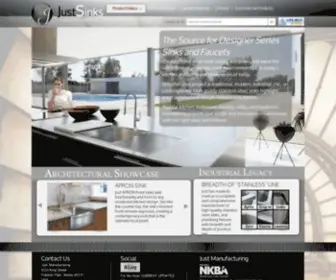 Justsinks.com(Kitchen Sinks) Screenshot