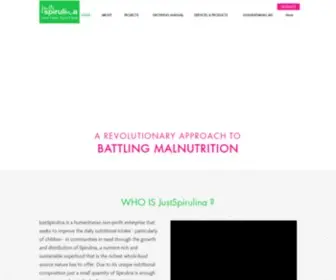 Justspirulina.org(Battling Malnutrition) Screenshot