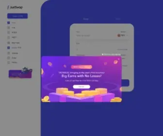 Justswap.network(A decentralized exchange protocol for automated liquidity provision on TRON) Screenshot