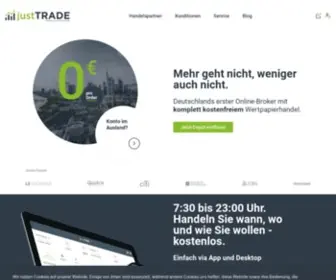 Justtrade.com(Erster deutscher Broker mit Krypto) Screenshot