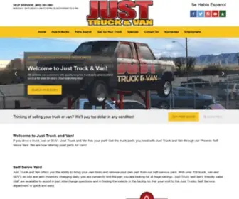 Justtruckandvan.com(Used Truck Parts Phoenix) Screenshot