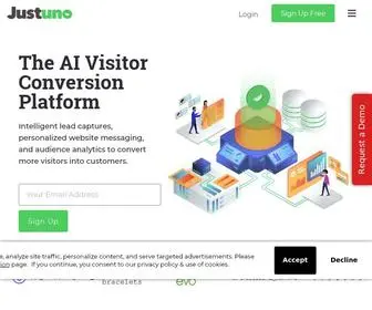 Justuno.com(The Website Marketing Automation Platform) Screenshot