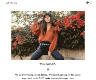 Justusajeans.com(Just USA jeans. We’re obsessed with our signature 5) Screenshot