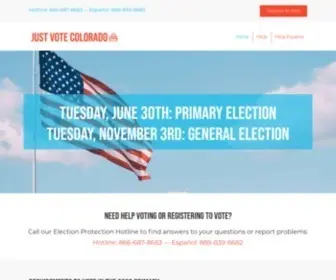 Justvotecolorado.org(Election Protection) Screenshot