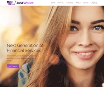 Justwallet.com(Online Financial Services) Screenshot