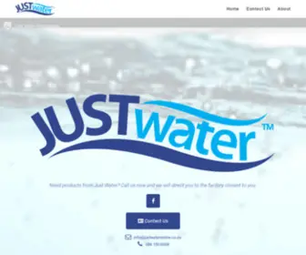 Justwateronline.co.za(JUST WATER) Screenshot