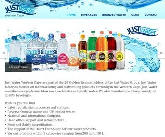 Justwaterwc.co.za(Just Water Western Cape) Screenshot