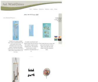 Justwindchimes.net(Just Wind Chimes) Screenshot