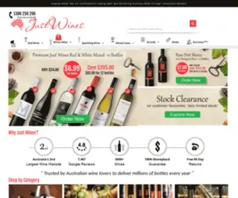 Justwines.com.au(Buy Wine Online in Australia @ Just Wines) Screenshot