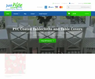 Justwipe.co.uk(PVC Coated Tablecloths) Screenshot