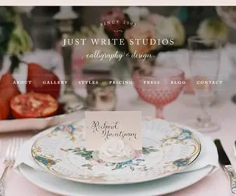 Justwritestudios.com(Washington DC Calligraphy) Screenshot