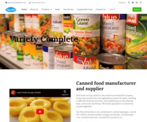 Jutaifoods.com(We are professional supplier which handle different kinds of agricultural products) Screenshot