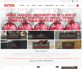 Jutex.sk(Koberce, parkety, PVC, laminátové podlahy, vinyl) Screenshot