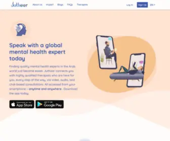 Juthoor.co(Speak with a global mental health expert today) Screenshot