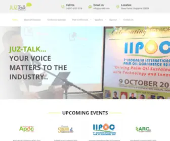 Juz-Talk.com(Juztalk, asia conference organizer, asean conference, indonesia conference, malaysia conference, thailand conference, palm oil conference, oil and gas conference) Screenshot